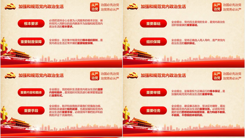 会议精神学习解读PPT模板 会议精神学习解读PPT模板