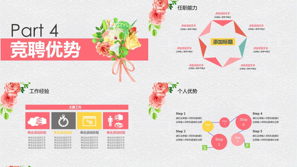 婚礼策划师入职简历PPT模板 婚礼策划师入职简历PPT模板