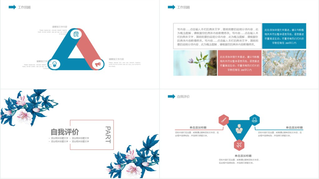 插花员年底述职报告PPT模板 插花员年底述职报告PPT模板