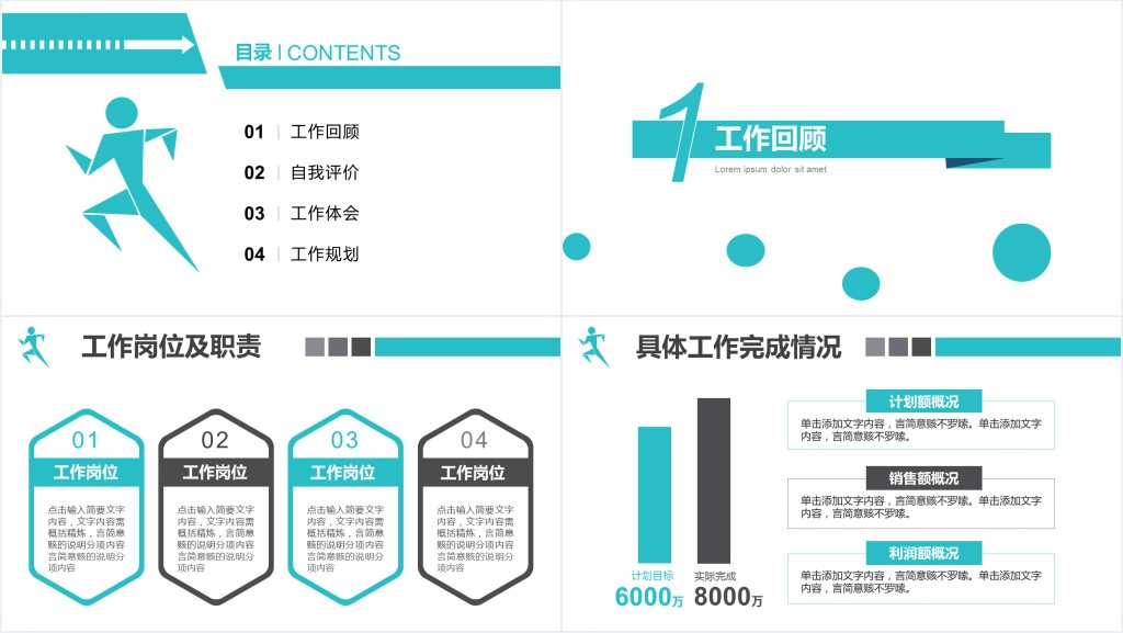 培训师工作述职报告PPT模板