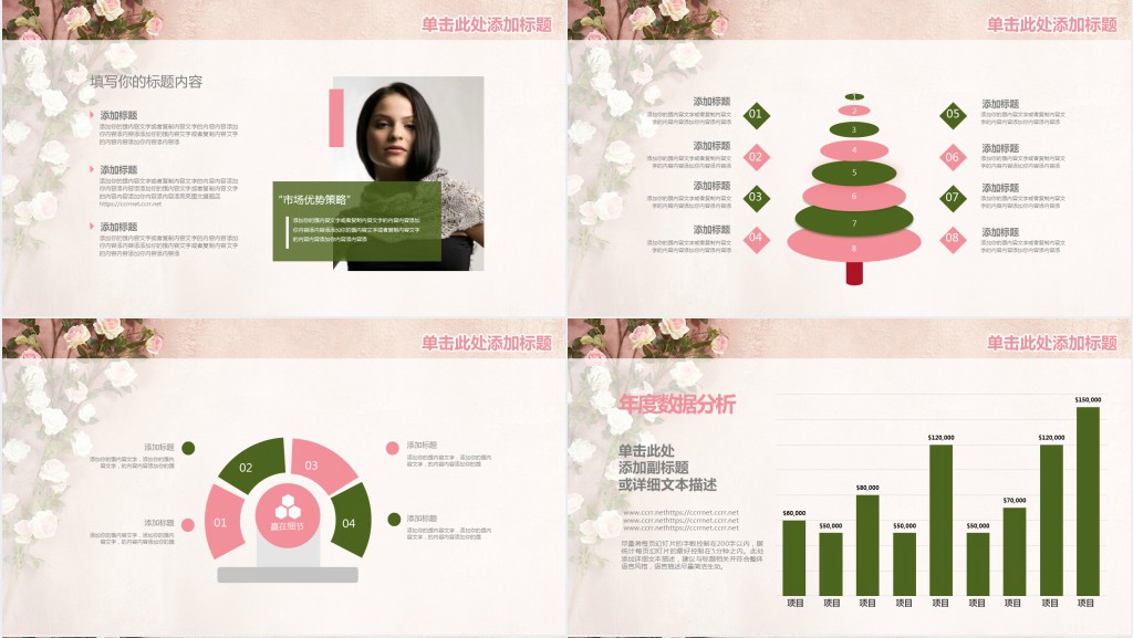 中赫花艺设计师工作总结PPT模板 中赫花艺设计师工作总结PPT模板