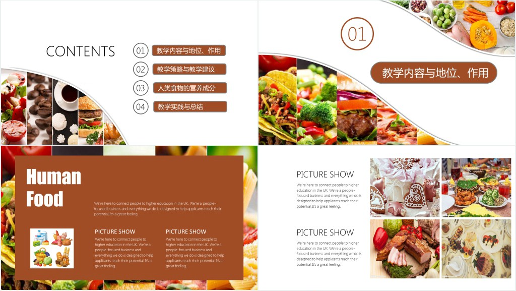 食物对人类的重要性PPT模板 食物对人类的重要性PPT模板