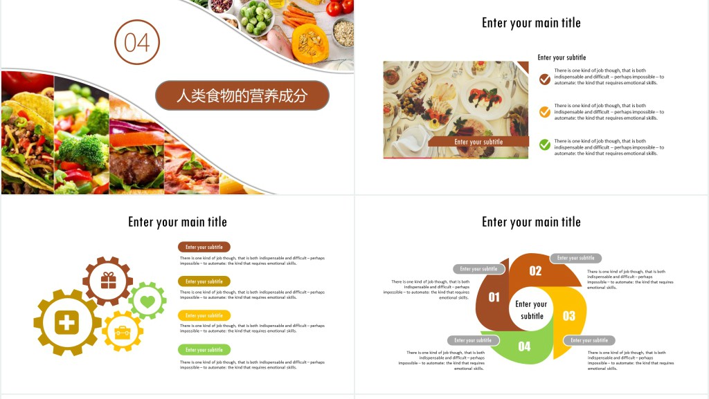 食物对人类的重要性PPT模板 食物对人类的重要性PPT模板