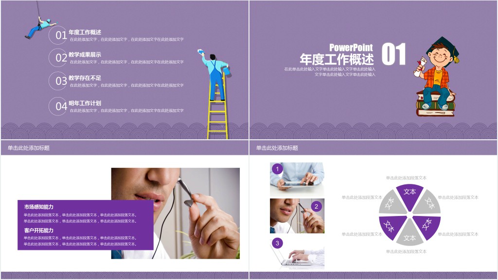 教师说课评课总结PPT模板 教师说课评课总结PPT模板
