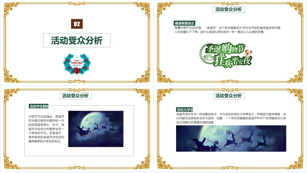 中国圣诞快乐动态PPT模板