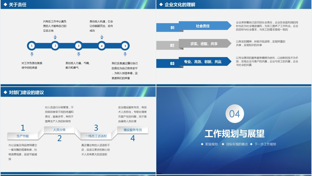 人事行政助理个人述职报告PPT模板