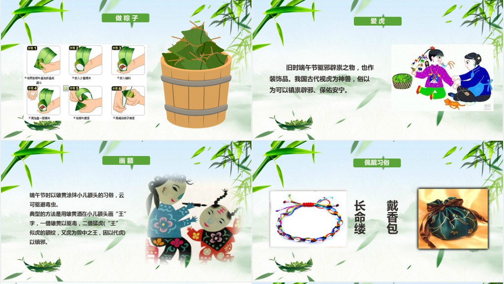 小学生介绍端午节的PPT模板 小学生介绍端午节的PPT模板