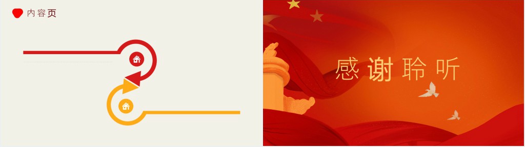 党政风建党历程介绍PPT模板