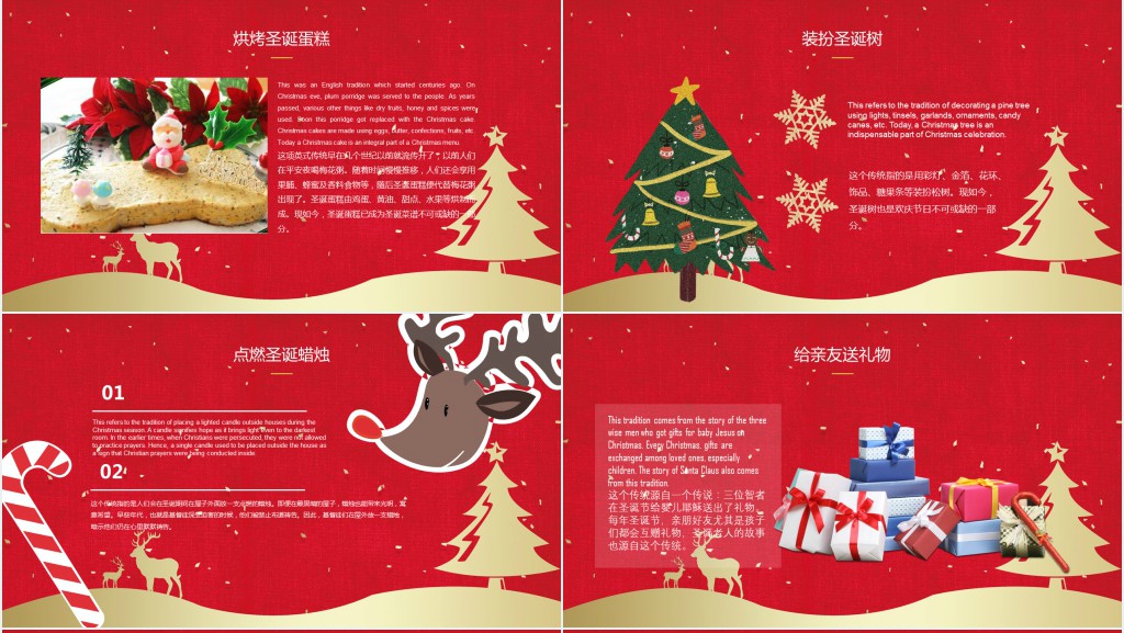 浪漫圣诞节英文介绍PPT课件 浪漫圣诞节英文介绍PPT课件