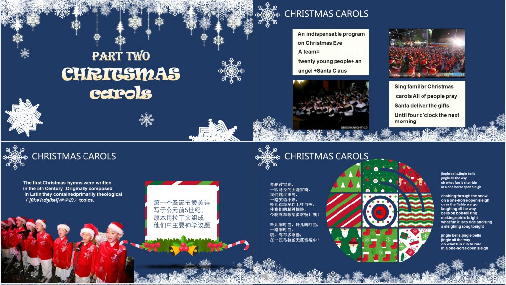英文版圣诞节的介绍ppt免费下载