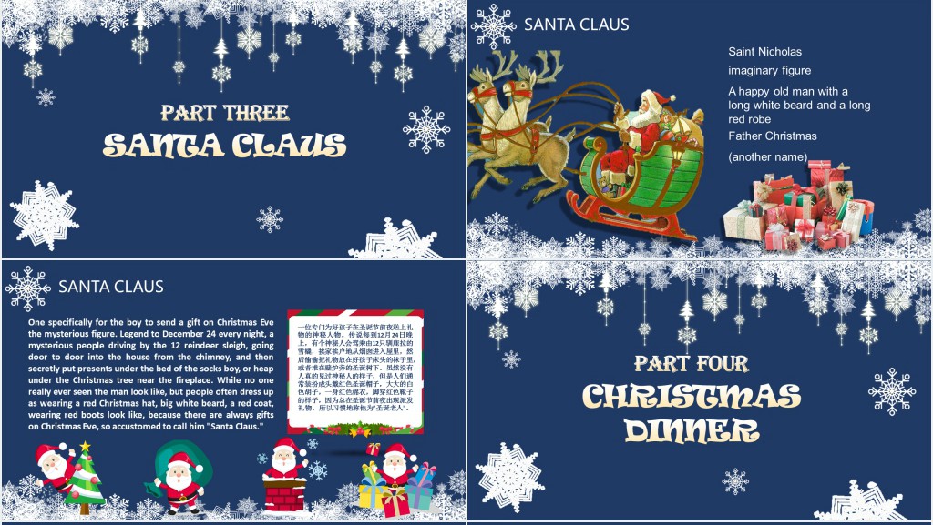 英文版圣诞节的介绍ppt免费下载