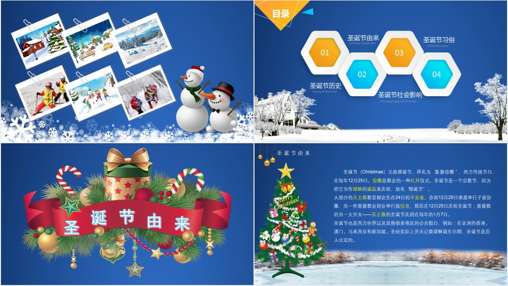 介绍圣诞节由来中文ppt课件