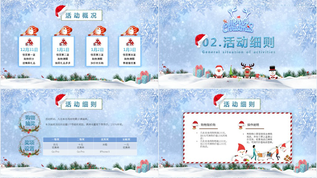 庆祝双旦促销活动策划方案PPT模板 庆祝双旦促销活动策划方案PPT模板