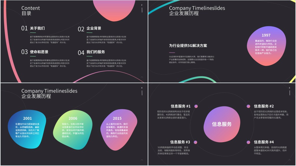 5G战略计划书PPT模板