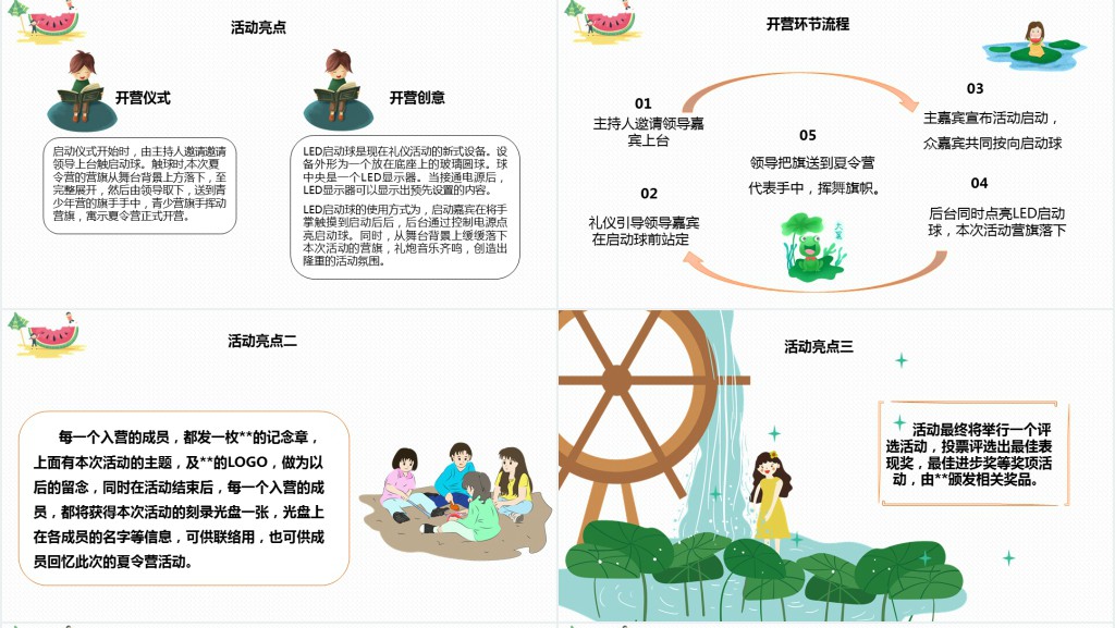 快乐暑假夏令营活动PPT模板 快乐暑假夏令营活动PPT模板