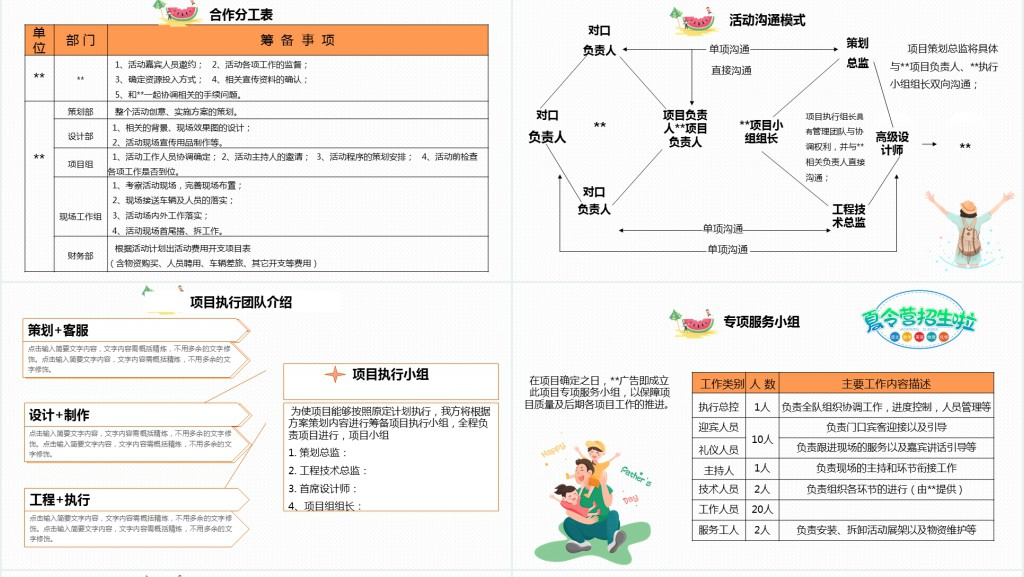 快乐暑假夏令营活动PPT模板 快乐暑假夏令营活动PPT模板