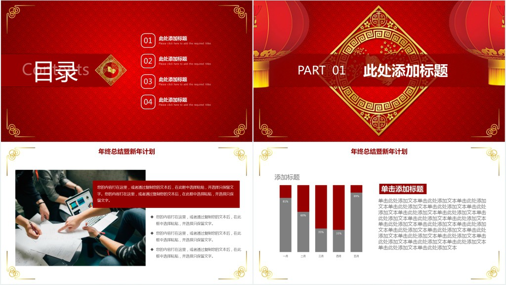 猪年年会工作总结演讲PPT模板 猪年年会工作总结演讲PPT模板
