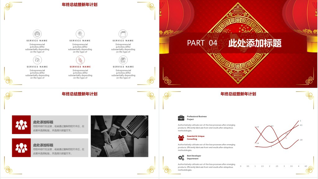 猪年年会工作总结演讲PPT模板 猪年年会工作总结演讲PPT模板