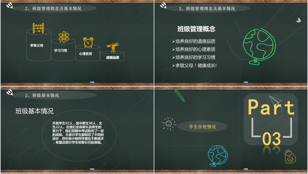 小学四年级期末家长会PPT模板 小学四年级期末家长会PPT模板
