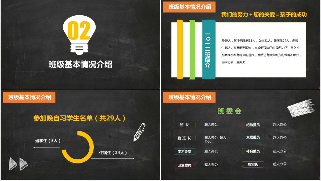 黑板风七年级期中考试家长会PPT模板 黑板风七年级期中考试家长会PPT模板