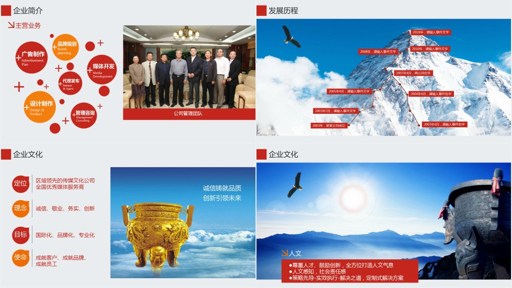 中国企业风格背景形象宣传PPT模板 中国企业风格背景形象宣传PPT模板
