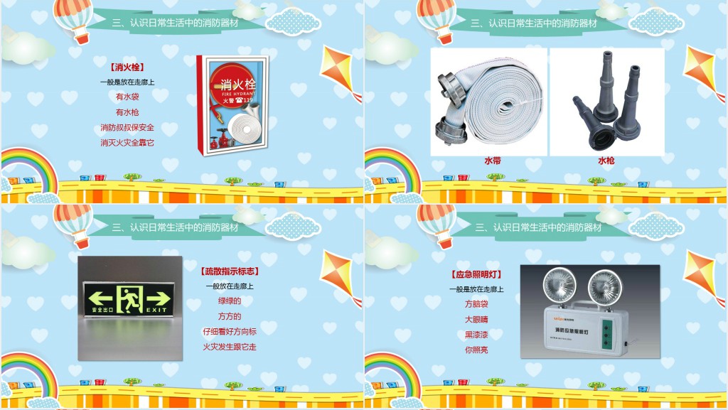 卡通小朋友上消防安全课PPT课件 卡通小朋友上消防安全课PPT课件