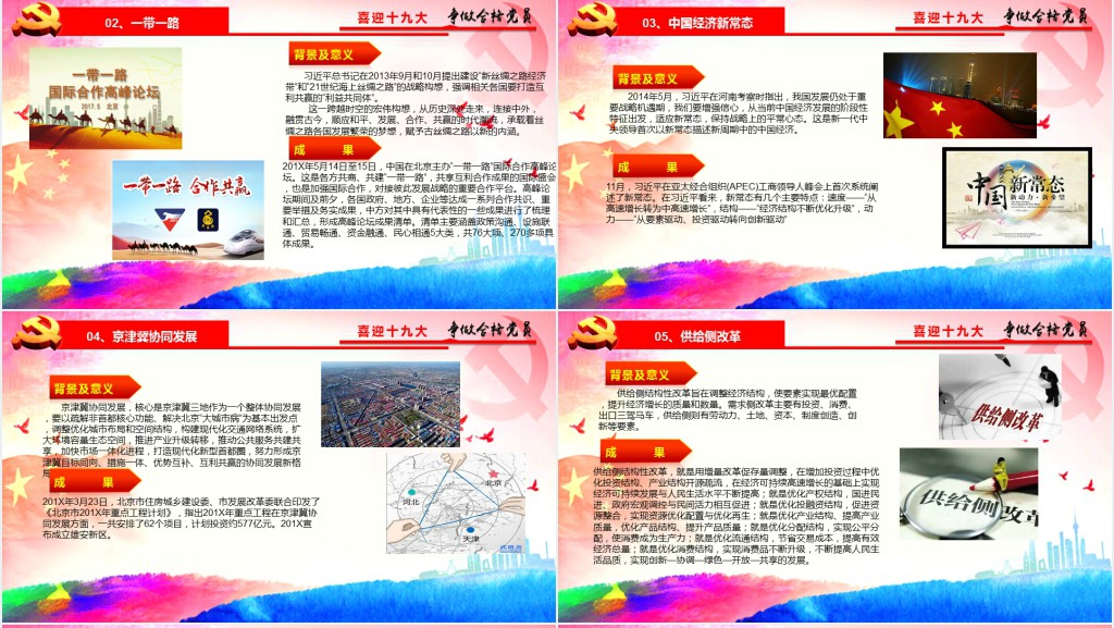 聚焦十九大不忘初心继续前进PPT范文