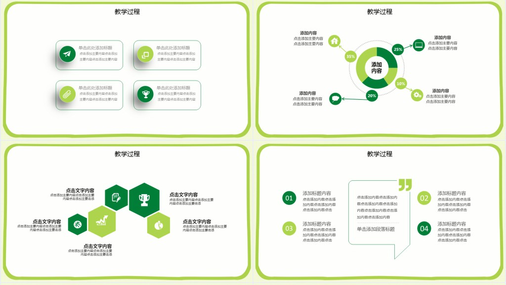 绿色教学信息化设计动态PPT模板 绿色教学信息化设计动态PPT模板