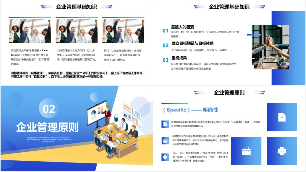 扁平风企业管理基础知识PPT模板
