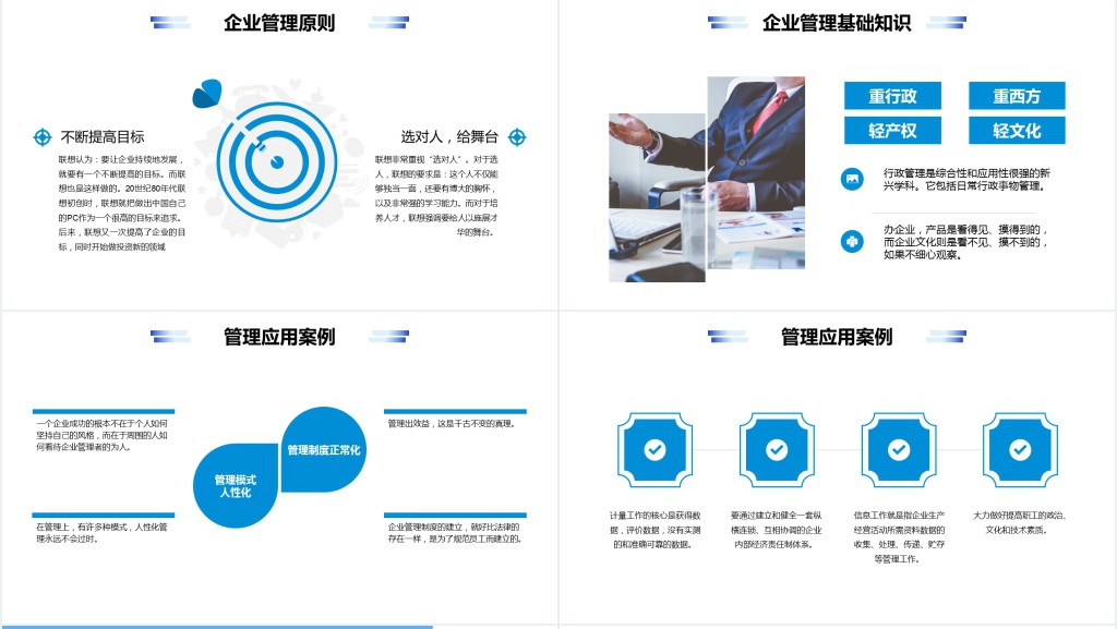 扁平风企业管理基础知识PPT模板
