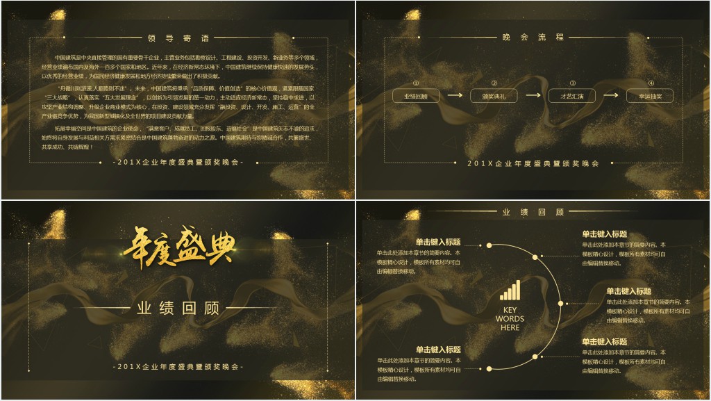 年会开场员工照片回顾PPT模板 年会开场员工照片回顾PPT模板