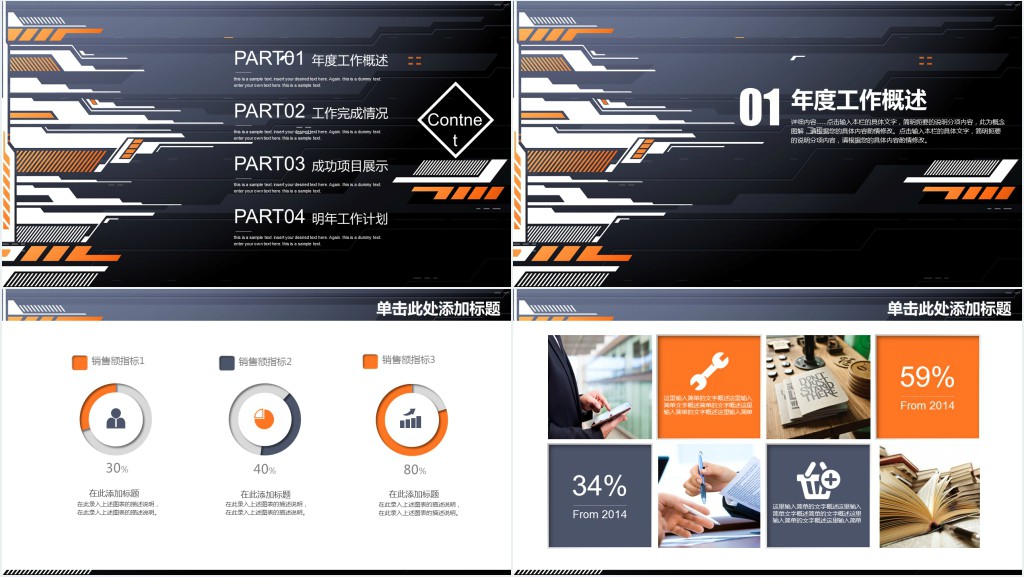 工业科技工作汇报PPT模板