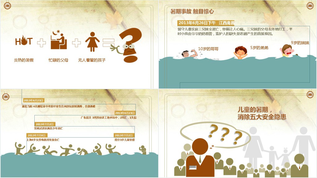 儿童暑假安全知识教育PPT课件 儿童暑假安全知识教育PPT课件