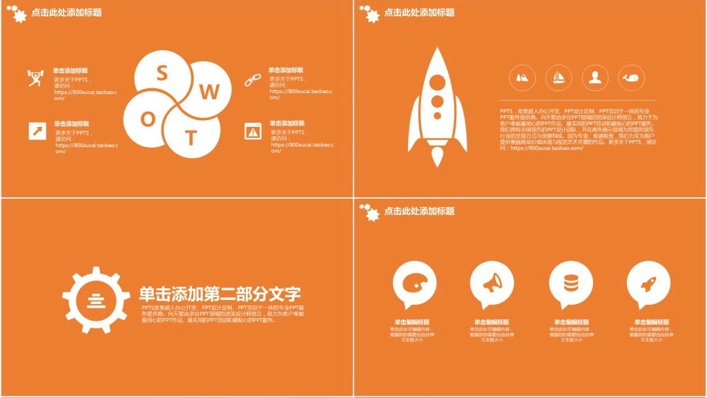 橙色极简工作汇报PPT模板 橙色极简工作汇报PPT模板