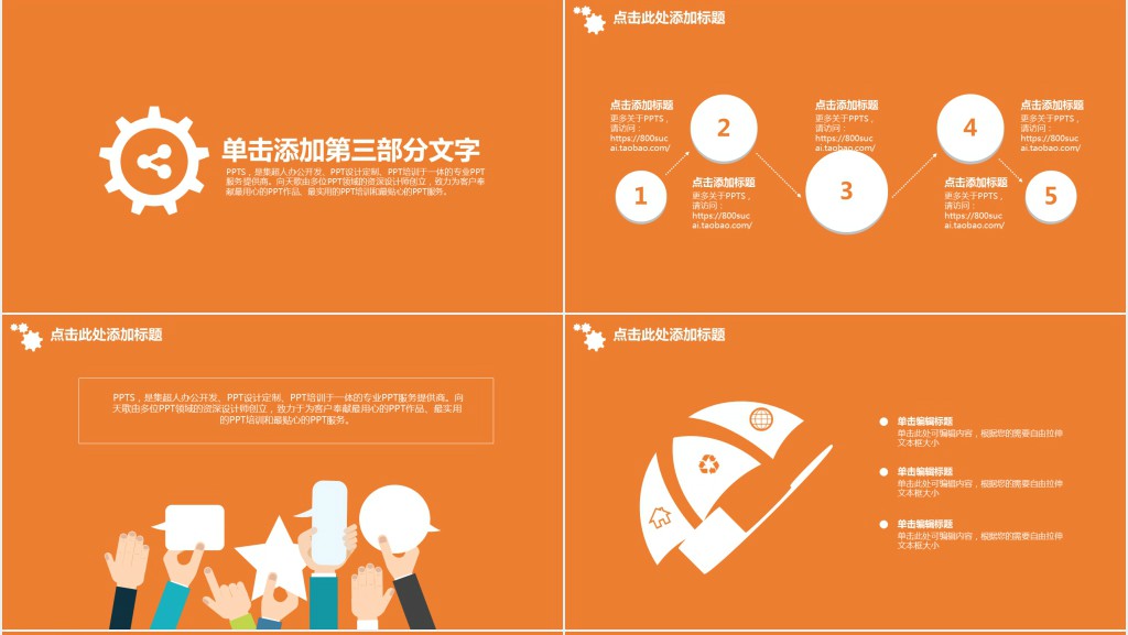 橙色极简工作汇报PPT模板 橙色极简工作汇报PPT模板