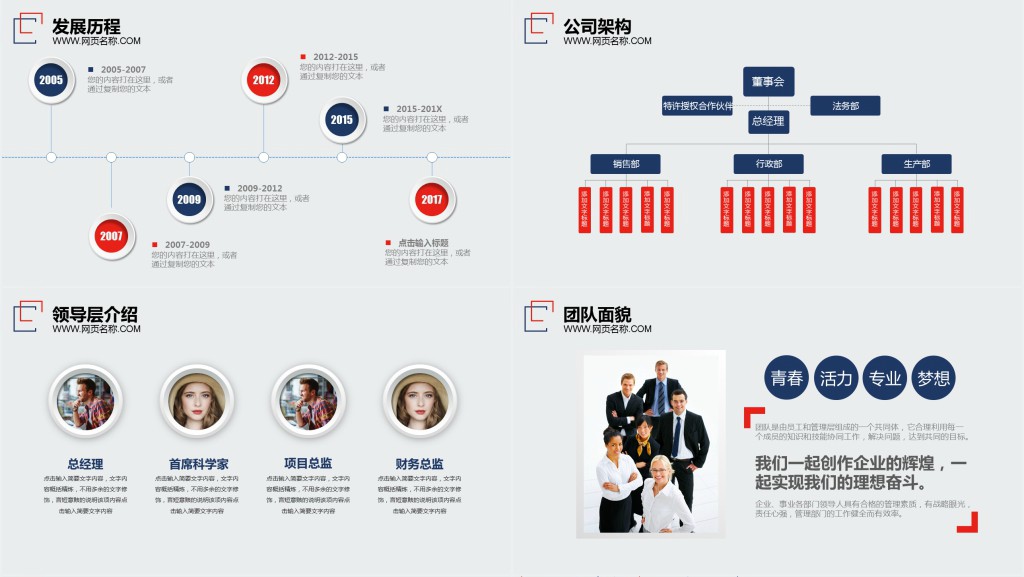 给政府的集团企业介绍PPT模板 给政府的集团企业介绍PPT模板