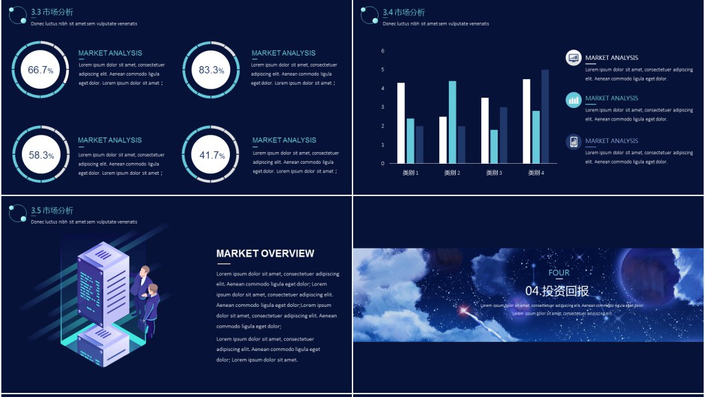 深蓝科技商业计划书PPT模板