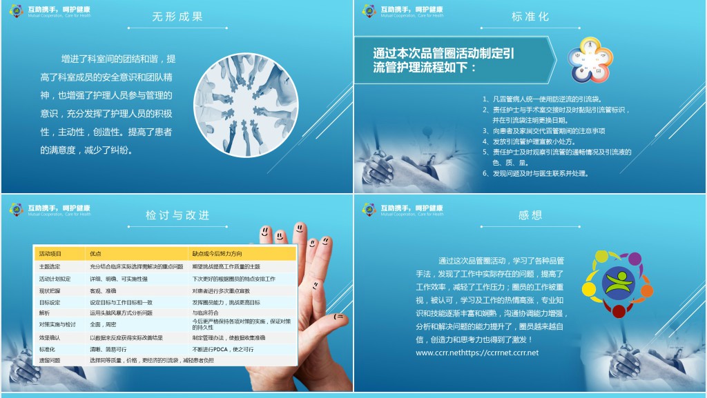 qcc呵护圈品管圈PPT模板 qcc呵护圈品管圈PPT模板