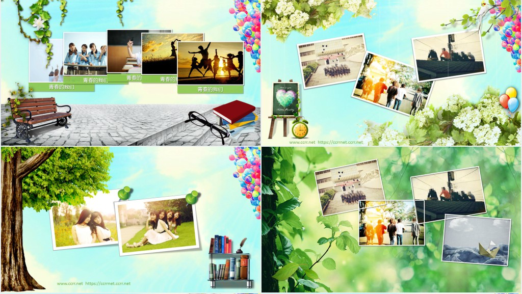 致青春时光相册PPT模板