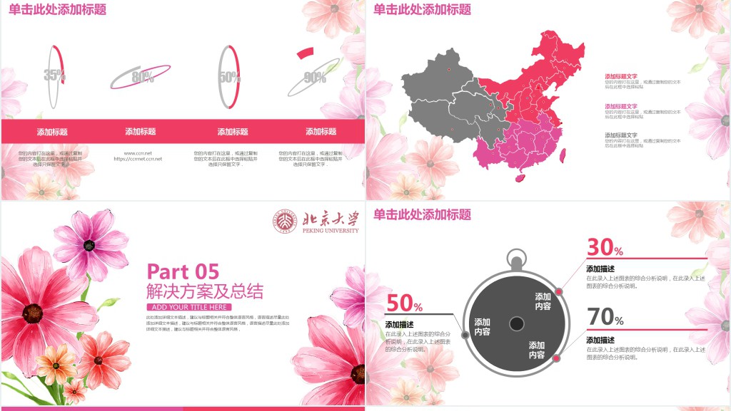 北京大学毕业设计答辩PPT模板