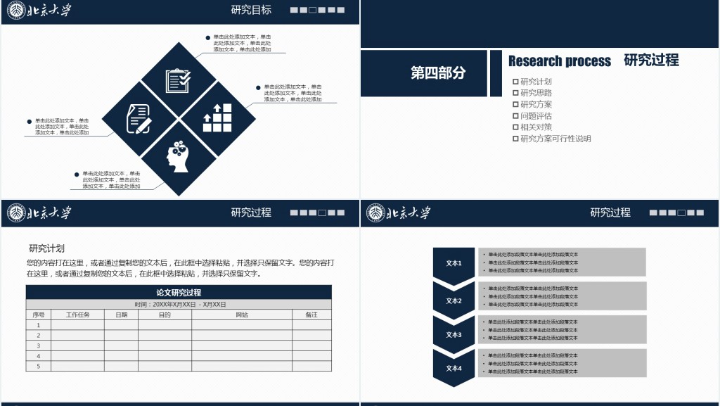 北京大学论文答辩PPT模板 北京大学论文答辩PPT模板