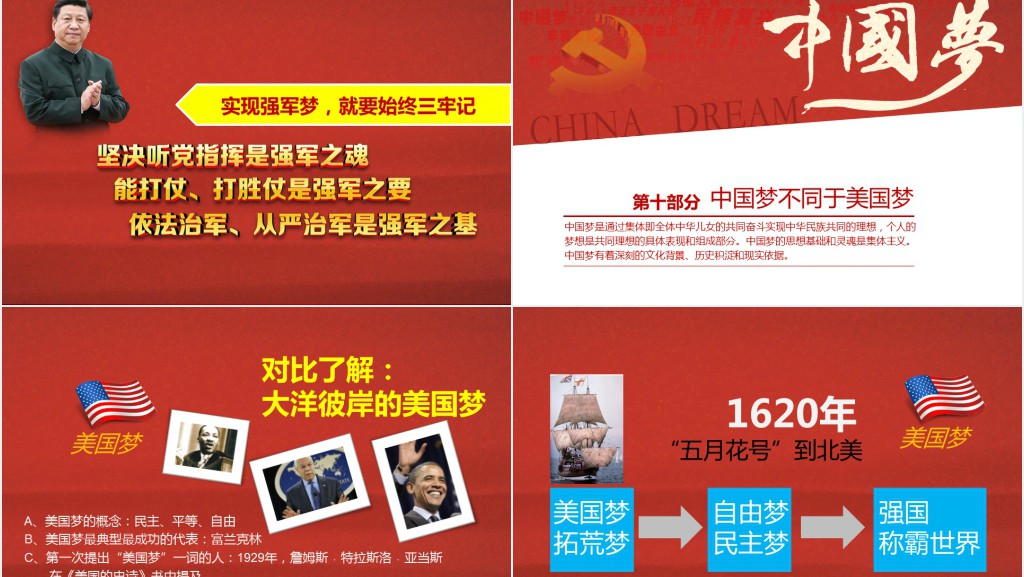 民族复兴学习中国梦的深刻含义PPT模板 民族复兴学习中国梦的深刻含义PPT模板