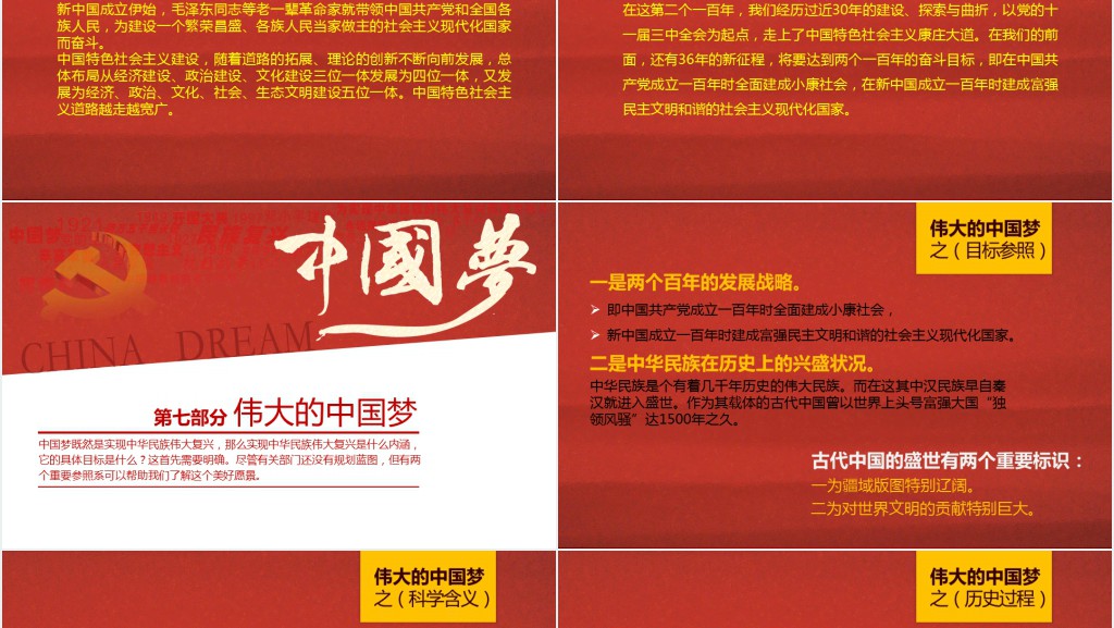 民族复兴学习中国梦的深刻含义PPT模板 民族复兴学习中国梦的深刻含义PPT模板