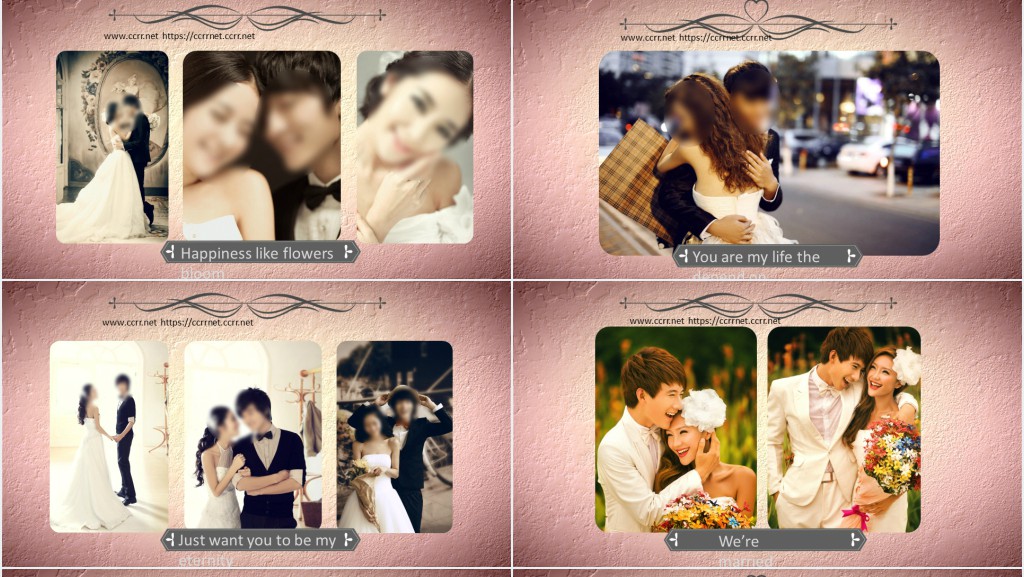 婚礼现场婚纱相册展示PPT模板 婚礼现场婚纱相册展示PPT模板