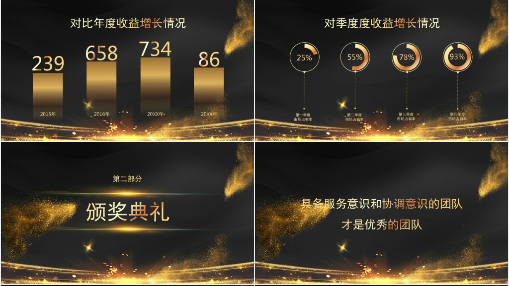 大气年终总结年会颁奖PPT模板 大气年终总结年会颁奖PPT模板