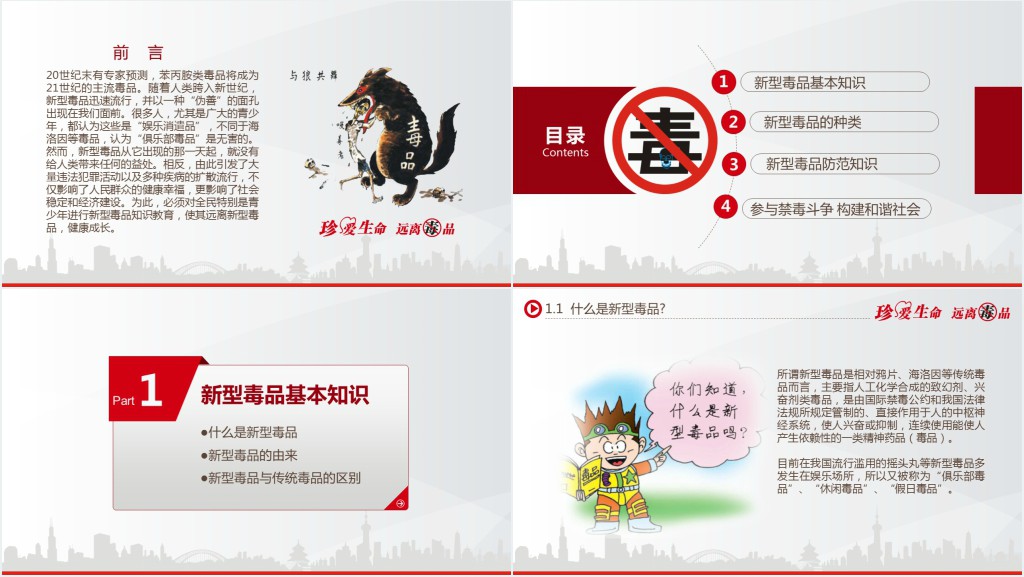 免费青少年禁毒知识宣传PPT课件