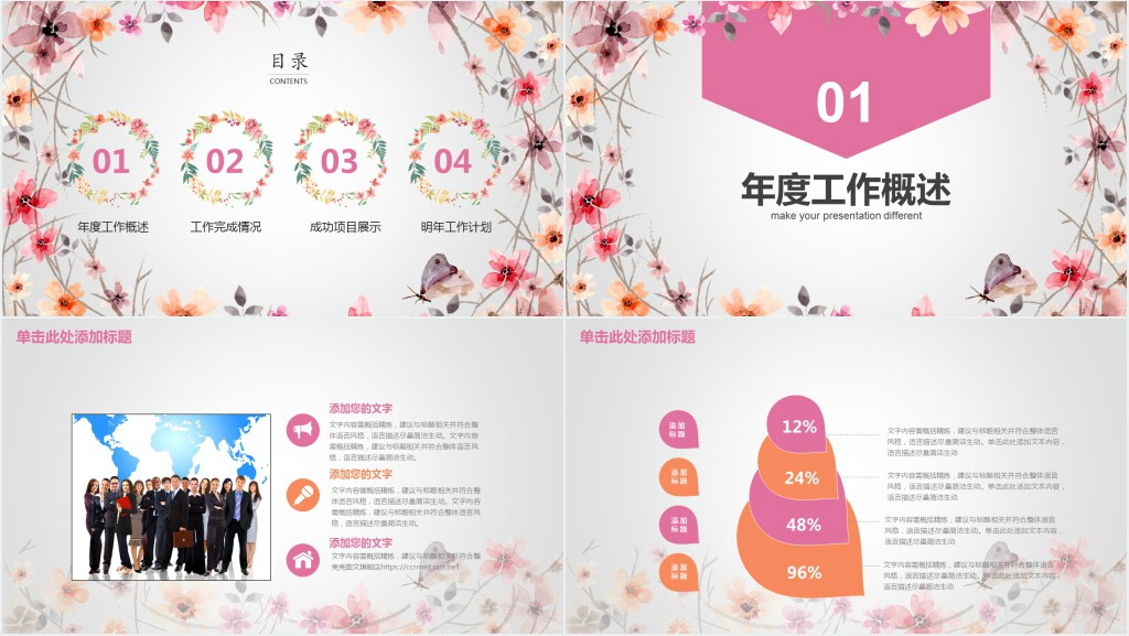 小太阳花人事述职报告PPT范文 小太阳花人事述职报告PPT范文