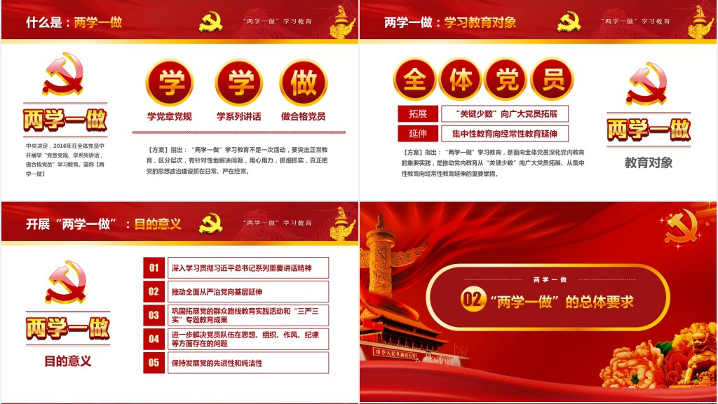 党政风中国共产党两学一做精讲解读PPT党课 党政风中国共产党两学一做精讲解读PPT党课