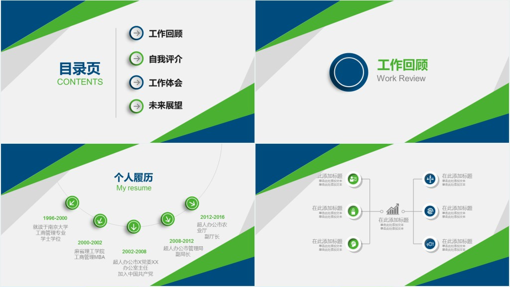 简介清爽大气的个人述职报告PPT模板 简介清爽大气的个人述职报告PPT模板