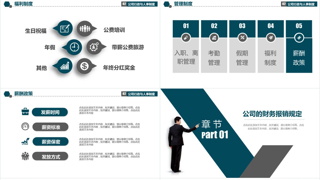 框架完整的公司简介介绍PPT模板